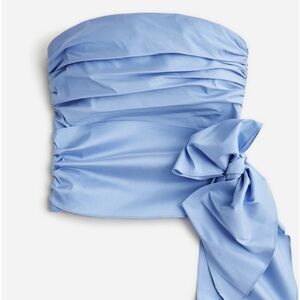 Collection taffeta ruched strapless top with bow